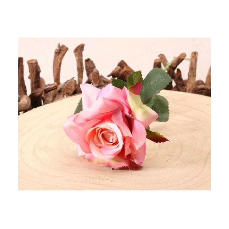 rose sur tige fleur artificielle premium intemporelle