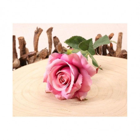 Rose Mauve Fleur Artificielle Premium sur Tige