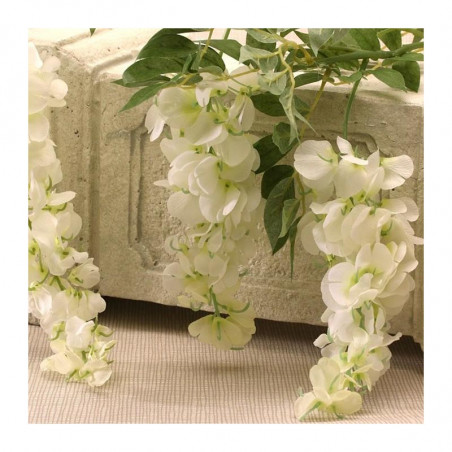 Fleurs Grandes Glycines Blanches Fleurs Artificielles Premium