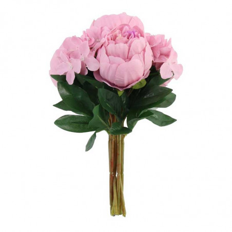 Gros bouquet de fleurs artificielles roses