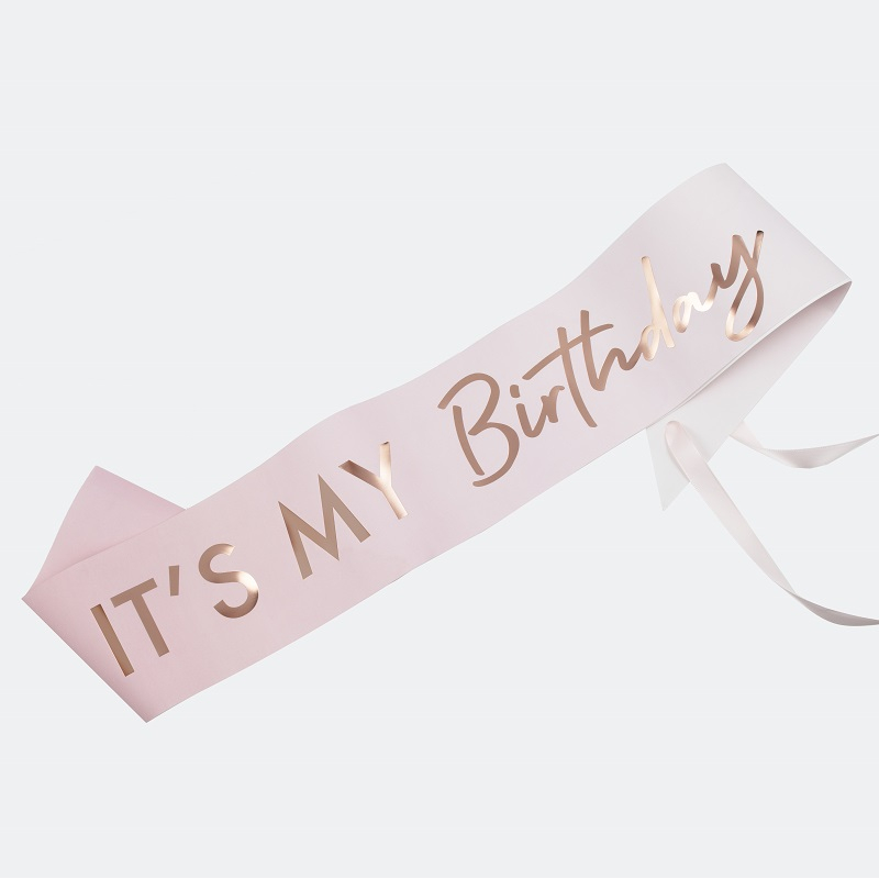 Echarpe Miss Happy Birthday Rose Gold Cuivre Anniversaire Decoration Echarpe Miss Happy Birthday Rose Gold Cuivre Anniversaire Decoration