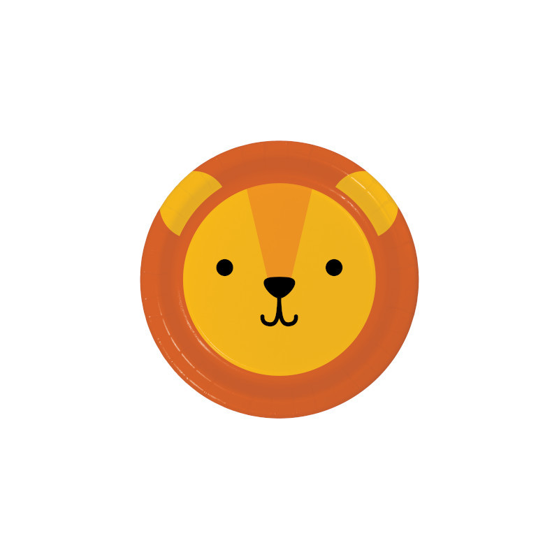 Assiettes Lion - Anniversaire Animaux de la forêt