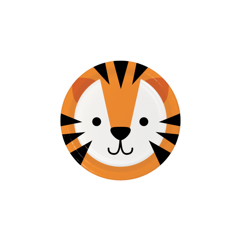 Assiettes Tigre Anniversaire Jungle Safari Tete Orange Assiettes Tigre Anniversaire Jungle Safari Tete Orange