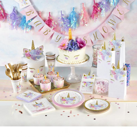 Banderole Baby Shower Licorne Pastel