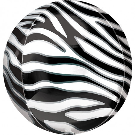 Ballon Miroir Zèbre - Ballon Orb Décoration Jungle Safari Zebra