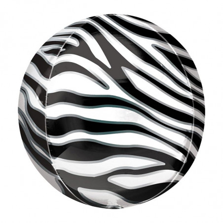 Ballon Miroir Zèbre - Ballon Orb Décoration Jungle Safari Zebra