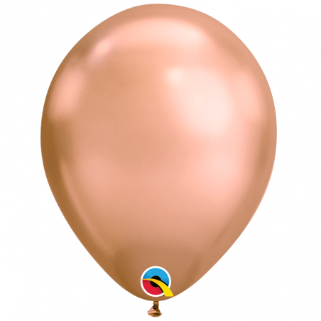 Ballon Chromé Rose Gold à l'unité - nouveauté Qualatex Latex