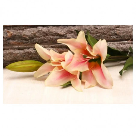 Lys Rose Fleur Artificielle Premium sur Tige