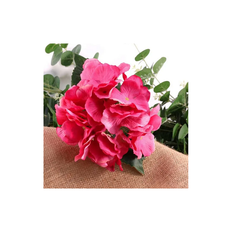 Hortensia Rose Fleurs Artificielles Premium