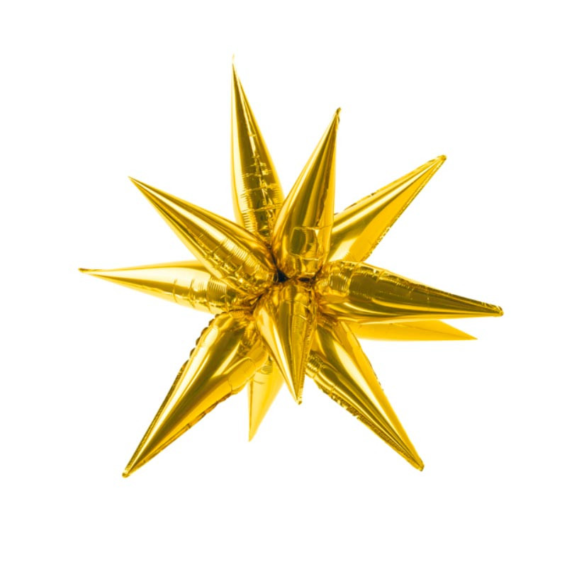 Ballon Etoile 3D 70cm Doré Or Brillant