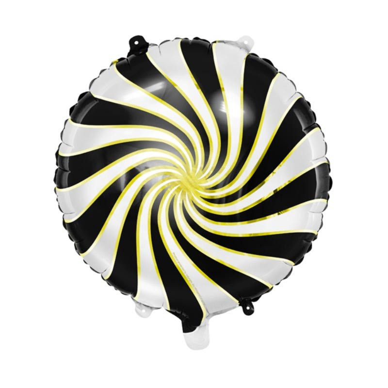 Ballon Rond en Alu - Noir et Blanc