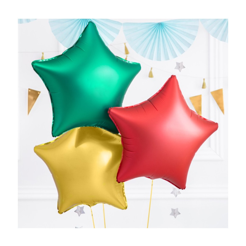 ballon alu mylar étoile rouge décoration anniversaire