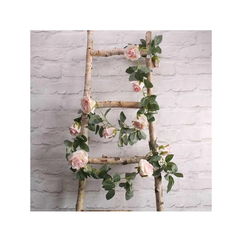 Guirlande de Fleurs Rose poudré Fleurs Artificielles Premium - Décoration de fête