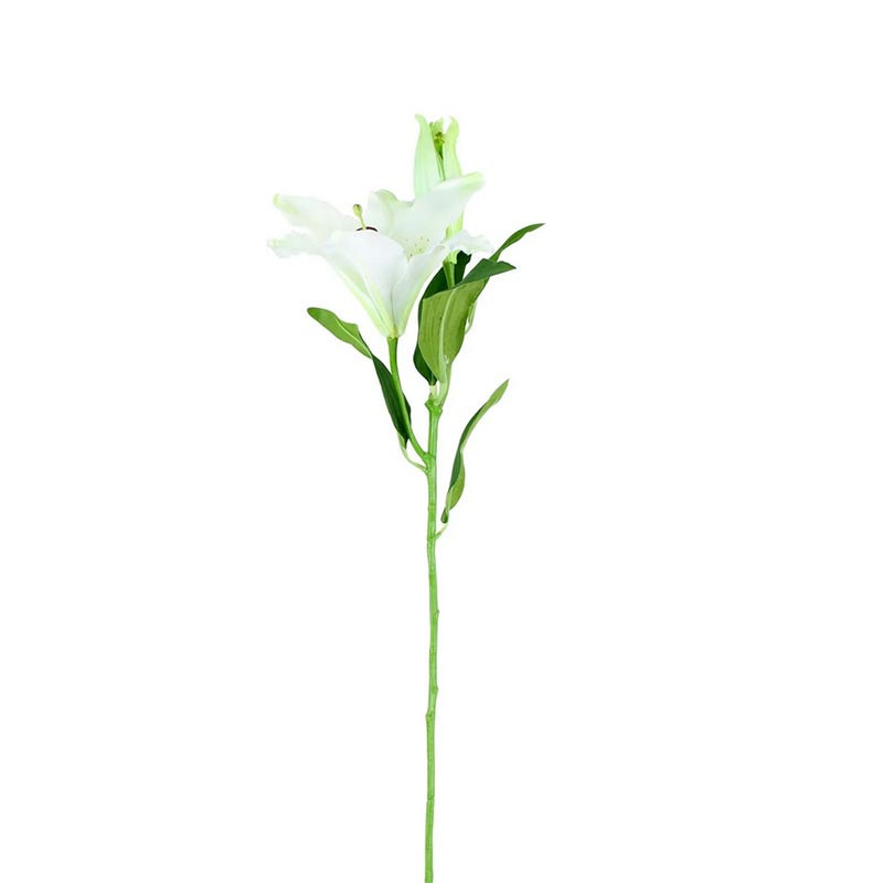 Grand lys blanc fleur artificielle decoration table intemporelle