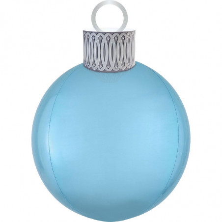 Ballon Boule de Noël Bleu Poudré XL Miroir 50cm - Décoration