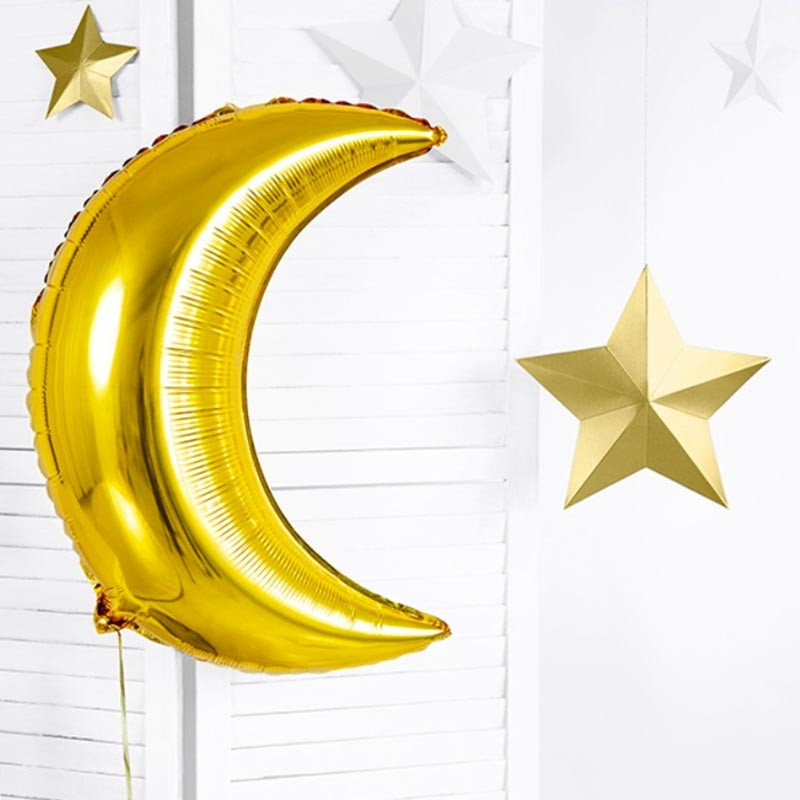 croissant de lune et étoiles