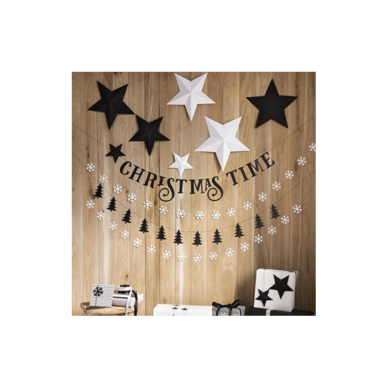 Grandes étoiles blanches à suspendre - Décoration de fête