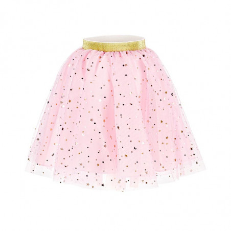 Jupe Tulle Anniversaire Rose Poudré Etoiles dorées Jupe Tulle Anniversaire Rose Poudré Etoiles dorées