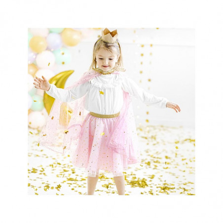 Jupe Tulle Anniversaire Rose Poudré Etoiles dorées Jupe Tulle Anniversaire Rose Poudré Etoiles dorées