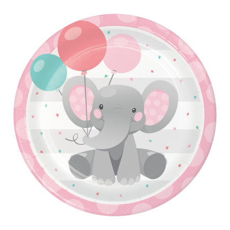 Grandes Assiettes Elephant Rose Pastel