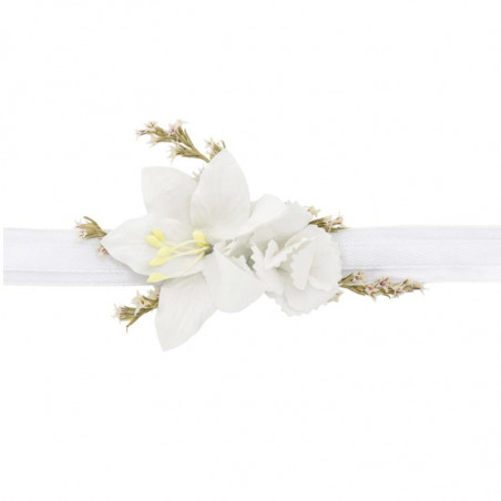 Couronne de fleurs blanches - Accessoire cheveux