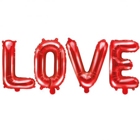 Ballons LOVE Lettres Amour rouge - Décoration