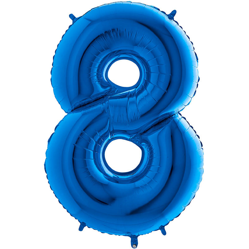Ballon Geant Chiffre Huit 8 Bleu Pour Feter Un Anniversaire