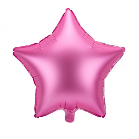 Ballon Etoile Rose Chromé