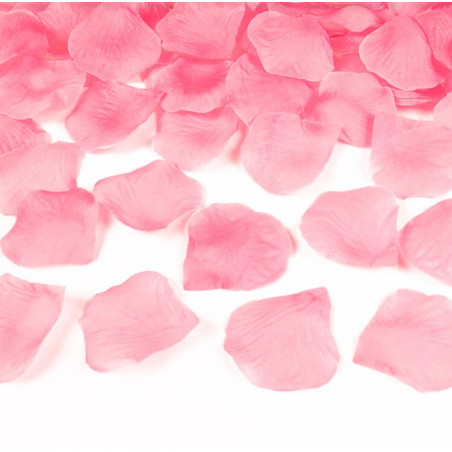 100 pétales de roses artificielles - Décoration de table rose clair