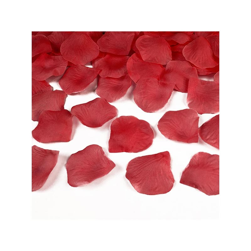 100 pétales de fleurs roses rouges - Décoration de table