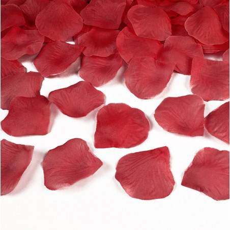 100 pétales de fleurs roses rouges - Décoration de table