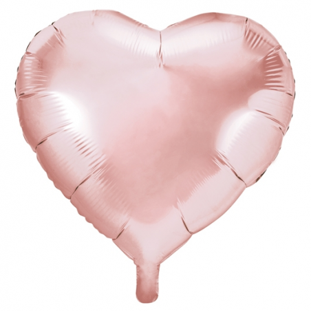 Ballon Géant Coeur Rose Cuivré Gold Hello World Baby Shower 