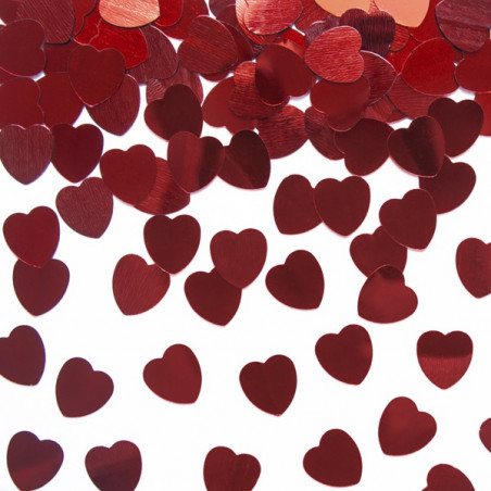 Confettis de table coeur rouge 30g - Décoration de table