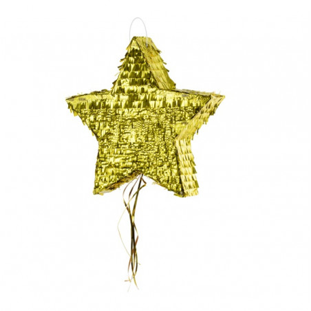 Pinata en forme d'étoile dorée - Animation Anniversaire et Fête
