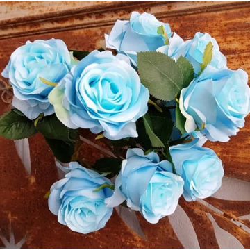 Rose Eternelle Bleu Coffret 4 Roses Éternelles Bleues - Cadeau Romantique Pour Saint-Valentin Et Fête Des Mères Rose Bleu