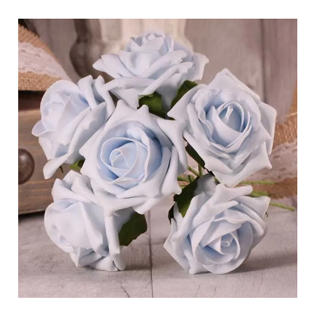 Petit bouquet de fleurs bleu pastel - Fleurs Artificielles Mousse