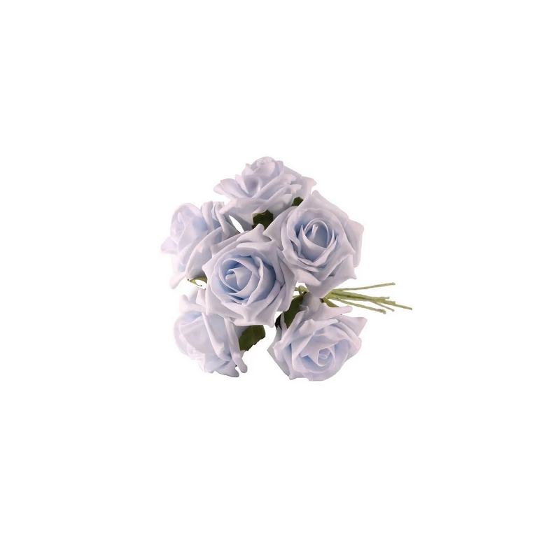 Petit bouquet de fleurs bleu pastel - Fleurs Artificielles Mousse