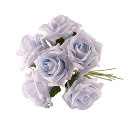 Petit bouquet de fleurs bleu pastel - Fleurs Artificielles Mousse