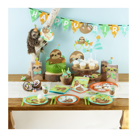 Serviettes Paresseux - Anniversaire Thème Animaux Forêt Amérique du Sud Serviettes Paresseux - Anniversaire Thème Animaux Forêt Amérique du Sud