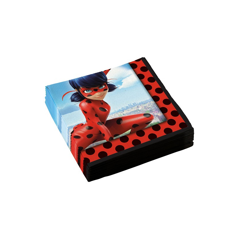 Serviettes en Papier Ladybug Miraculous Coccinelle