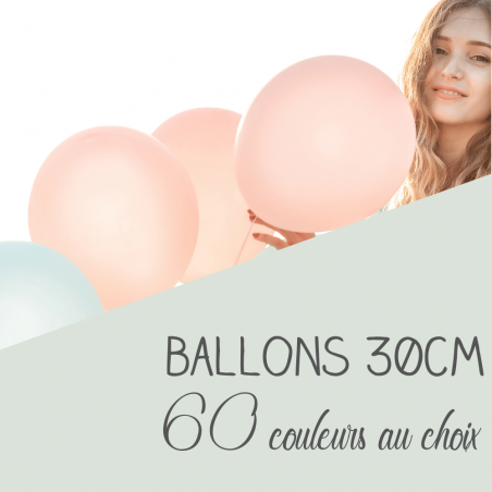 10 ballons organiques à vos couleurs - 60 couleurs au choix