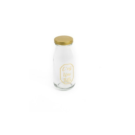 Petite bouteille de lait "C'est une fille" en Verre Candy Bar