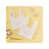 Serviettes en forme de Lapin Blanc et doré Serviettes en forme de Lapin Blanc et doré