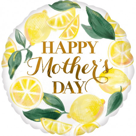 Ballon Rond Lemon Fête des mères - Happy mother day