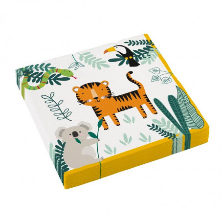 Serviettes en Papier Jungle Safari Anniversaire