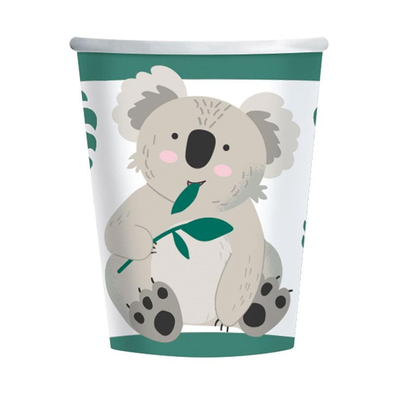 Gobelets en papier thème Koala Anniversaire enfant ou baby shower