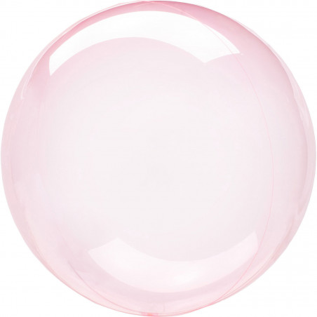 Ballon Crystal Bulle Rond Rose Transparent - Décoration de ballons