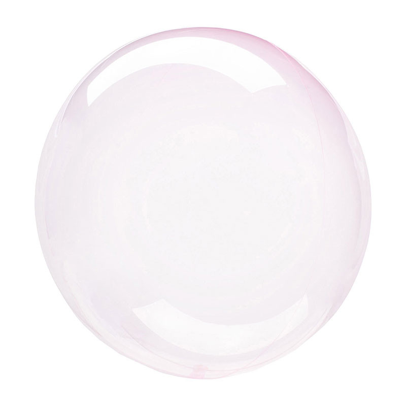 Ballon Crystal Bulle Rond Rose Clair Transparent - Décoration de ballons