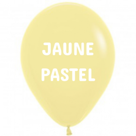 ballons 30cm sempertex jaune pastel