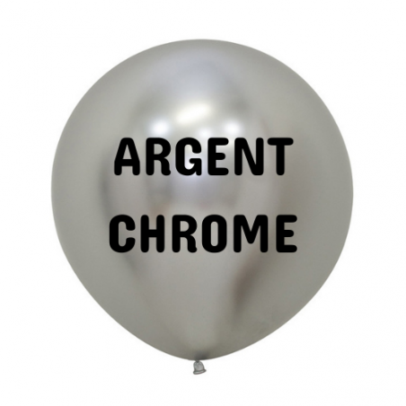 ballons chromés 30cm argent